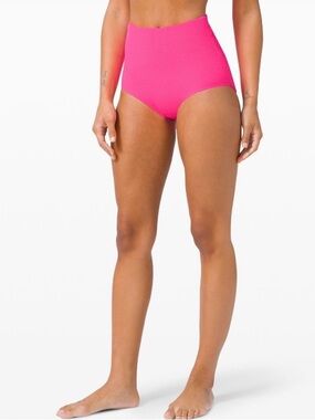 Lululemon Calm Tides Seersucker High Waisted Swim Bottom sz med